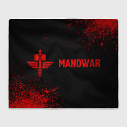Плед флисовый Manowar - red gradient по-горизонтали, цвет: 3D-велсофт