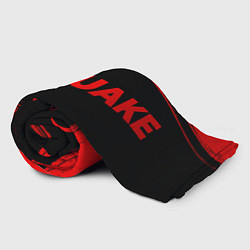 Плед флисовый Quake - red gradient по-горизонтали, цвет: 3D-велсофт — фото 2