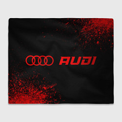 Плед флисовый Audi - red gradient по-горизонтали, цвет: 3D-велсофт