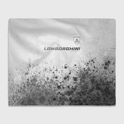 Плед флисовый Lamborghini - white gradient посередине, цвет: 3D-велсофт