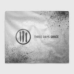 Плед флисовый Three Days Grace - white gradient по-горизонтали, цвет: 3D-велсофт