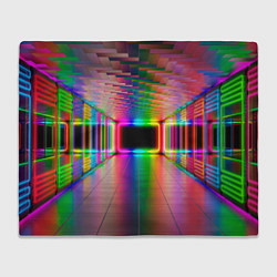 Плед флисовый Неоновая галерея, цвет: 3D-велсофт