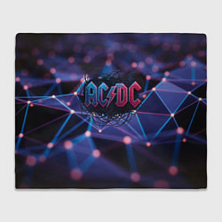 Плед флисовый ACDC лого в градиенте, цвет: 3D-велсофт