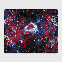 Плед флисовый Colorado Avalanche NHL black, цвет: 3D-велсофт