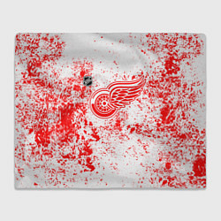 Плед флисовый Detroit Red Wings NHL white, цвет: 3D-велсофт