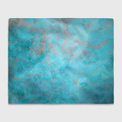 Плед флисовый Абстракция - light blue sea surface, цвет: 3D-велсофт