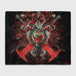 Плед флисовый Doom постер к игре, цвет: 3D-велсофт
