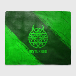 Плед Disturbed - green gradient