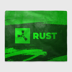 Плед флисовый Rust - green gradient по-горизонтали, цвет: 3D-велсофт