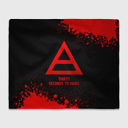 Плед флисовый Thirty Seconds to Mars - red gradient, цвет: 3D-велсофт