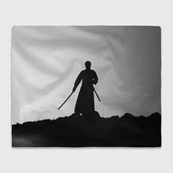 Плед флисовый Самурай в поле, цвет: 3D-велсофт