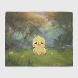 Плед флисовый Маленький утенок на поляне, цвет: 3D-велсофт