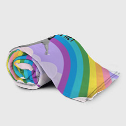 Плед флисовый Lana Del Rey на фоне радуги, цвет: 3D-велсофт — фото 2