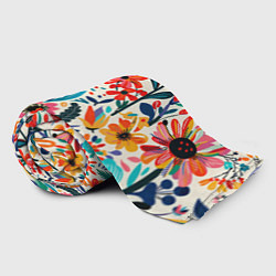 Плед флисовый Простые цветы, цвет: 3D-велсофт — фото 2