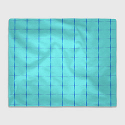 Плед флисовый Сolor blue line, цвет: 3D-велсофт