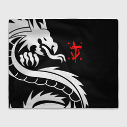 Плед флисовый Doom dragon steel, цвет: 3D-велсофт