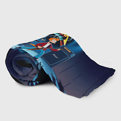 Плед флисовый Rock group Futurama - ai art fantasy, цвет: 3D-велсофт — фото 2