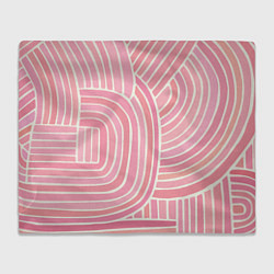 Плед флисовый Абстрактный узор розовый, цвет: 3D-велсофт