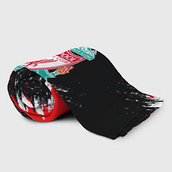 Плед флисовый Liverpool краски штрихи, цвет: 3D-велсофт — фото 2