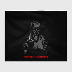 Плед флисовый Terminator - fuck you, цвет: 3D-велсофт