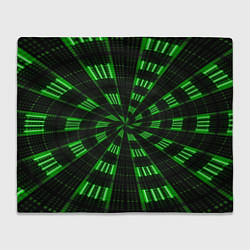 Плед флисовый Spiral green, цвет: 3D-велсофт