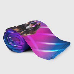 Плед флисовый BTS группа на диване, цвет: 3D-велсофт — фото 2