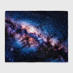 Плед флисовый Фантастический космос звёзды и туманности, цвет: 3D-велсофт