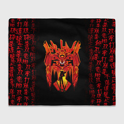 Плед флисовый Евангелион Модуль-02, цвет: 3D-велсофт