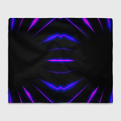 Плед флисовый Color black neon, цвет: 3D-велсофт