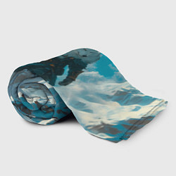 Плед флисовый Воин волк, цвет: 3D-велсофт — фото 2