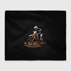 Плед флисовый Motocross racer, цвет: 3D-велсофт