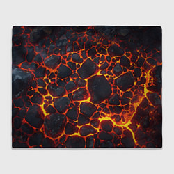 Плед флисовый Огненная лава вулкана, цвет: 3D-велсофт