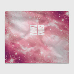 Плед флисовый 2026 розовая дымка, цвет: 3D-велсофт