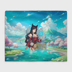 Плед флисовый Ahri League of Legends, цвет: 3D-велсофт