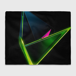 Плед флисовый Неоновое освещение, цвет: 3D-велсофт