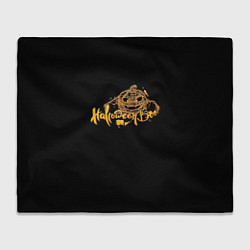 Плед флисовый Хэллоуин - Тыква в паутине, цвет: 3D-велсофт