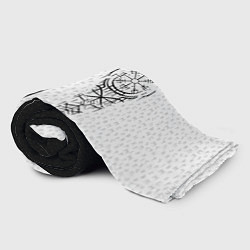 Плед флисовый Вегвизир и став бессмертия в рунах, цвет: 3D-велсофт — фото 2