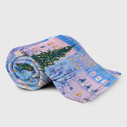 Плед флисовый Новогодний двор, цвет: 3D-велсофт — фото 2