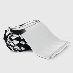 Плед флисовый Ювентус клетка краски, цвет: 3D-велсофт — фото 2