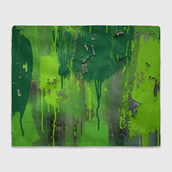 Плед флисовый Зеленая обшарпанная стена, цвет: 3D-велсофт