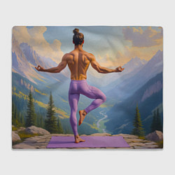 Плед флисовый Гармония на вершинах, цвет: 3D-велсофт