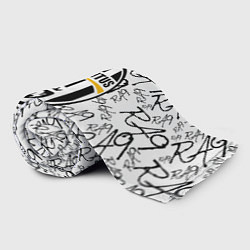 Плед флисовый Ювентус надписи текстура, цвет: 3D-велсофт — фото 2