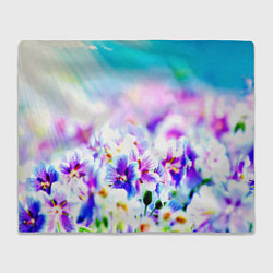 Плед флисовый Цветочное поле, цвет: 3D-велсофт