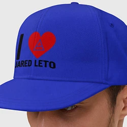 Кепка-снепбек I love Jared Leto, цвет: синий