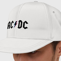 Кепка-снепбек AC/DC цвета белый — фото 1