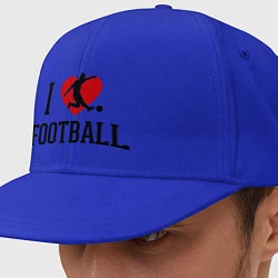 Кепка-снепбек I love football, цвет: синий