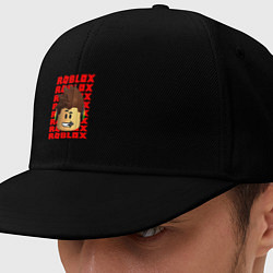 Кепка-снепбек ROBLOX RED LOGO LEGO FACE, цвет: черный