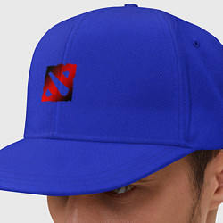 Кепка-снепбек ЧЁРНО КРАСНОЕ ЛОГО ДОТА 2 DOTA 2 LOGO, цвет: синий