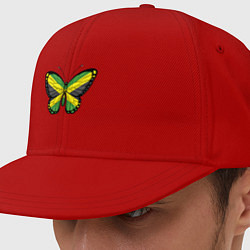 Кепка-снепбек Бабочка - Ямайка, цвет: красный