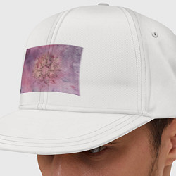 Кепка-снепбек Мандала гармонии, фиолетовая, в космосе, цвет: белый